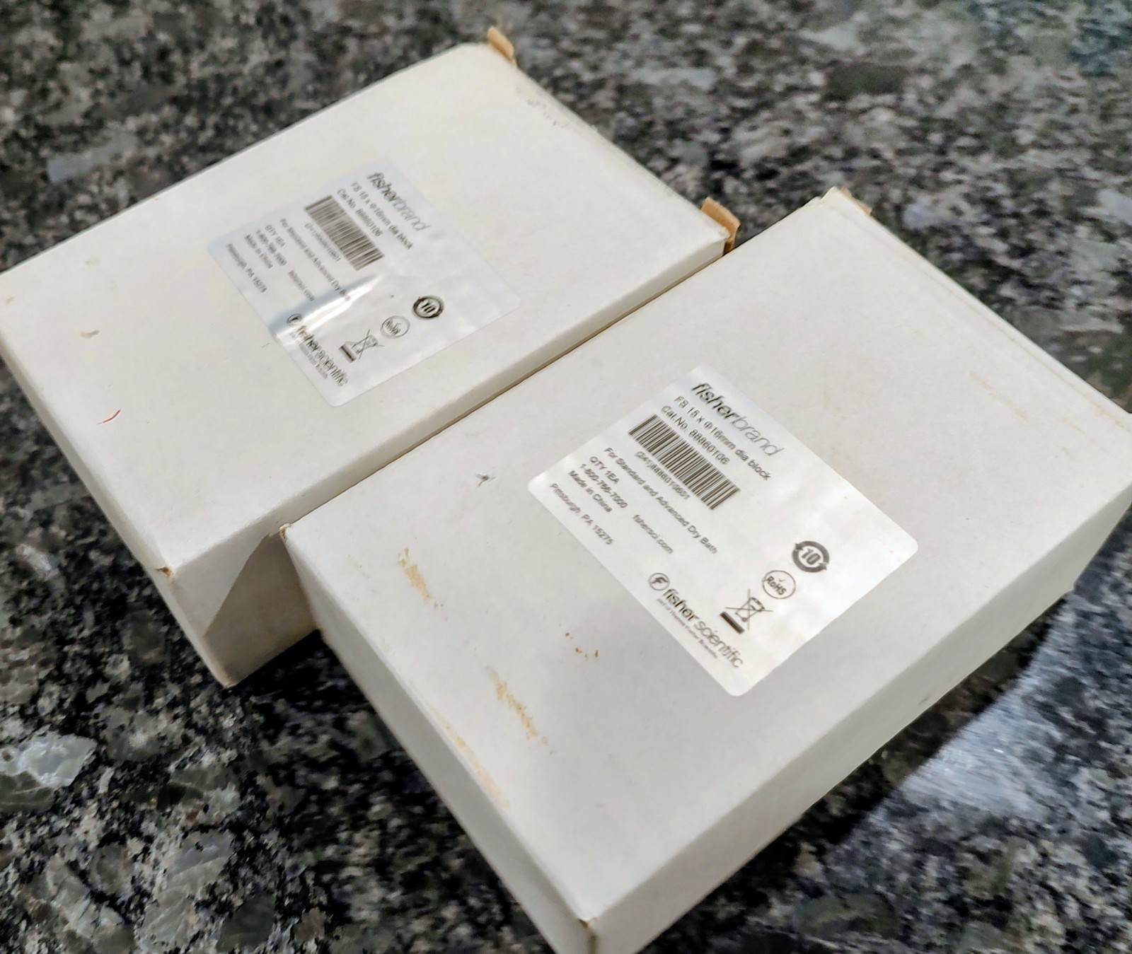 Lot of 2 NEW Fisherbrand Blocks for Isotemp Drybath 15x16mm Part 88860106