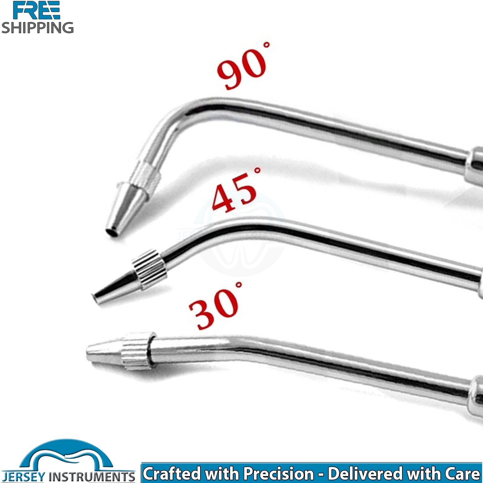 Dental Amalgam Carrier Gun Syringe Set 30 45 90 Degree Precision Restorative New