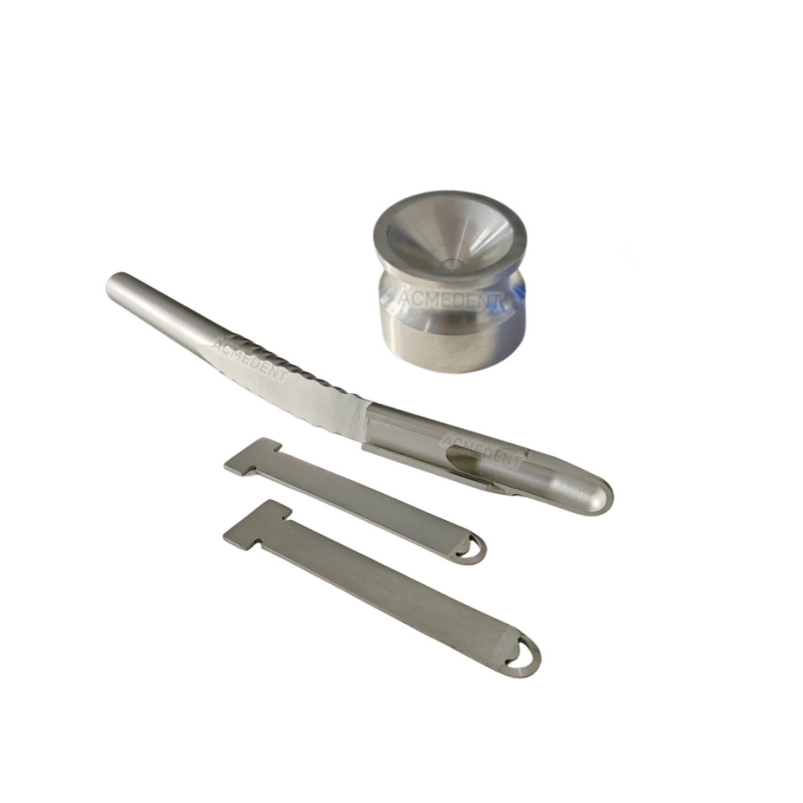 Dental Bone Scraper Curved Powder Harvest Collector Mixing Cup Bowl Scalpel