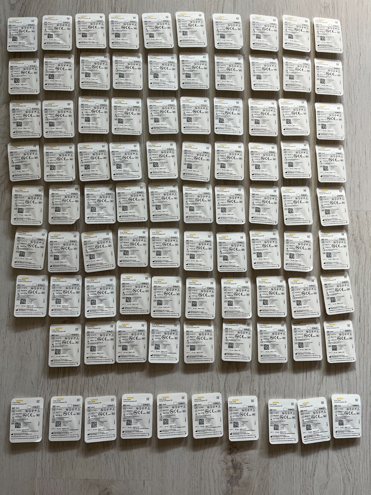 Original Nobel Biocare Conical Connection CC cover screw NP/RP – 283 pieces