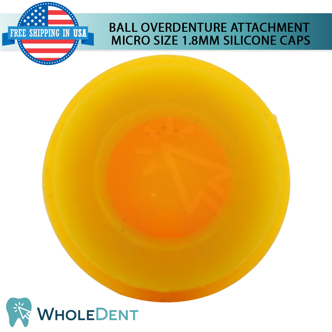 10x Extra Soft Silicone Cap Ø1.8mm Ball Attachment Abut ment Dental Im plant