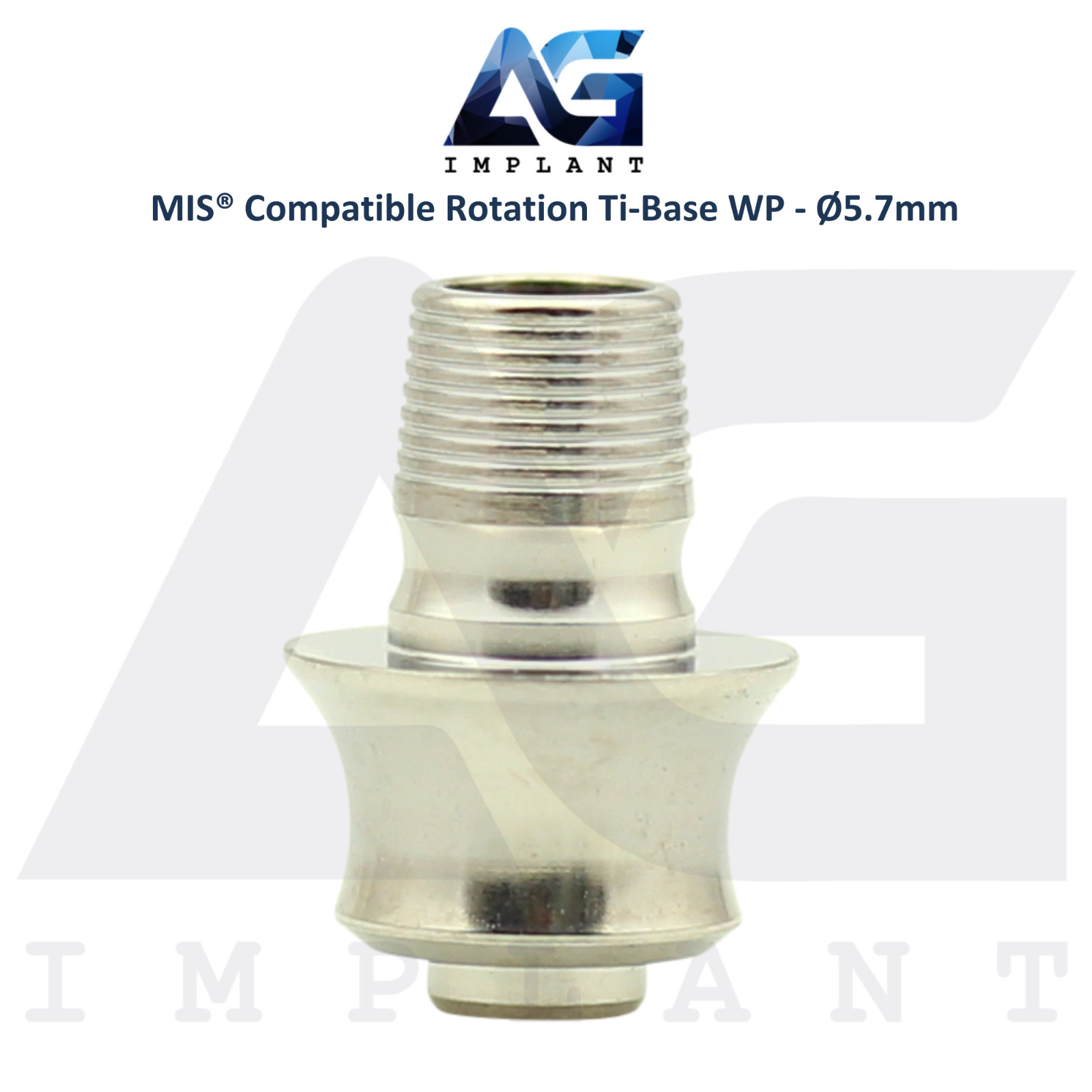 x5 Dental Ti-Base Rotation Ø5.7mm WP Compatible with MIS® Int Hex System 2.45mm