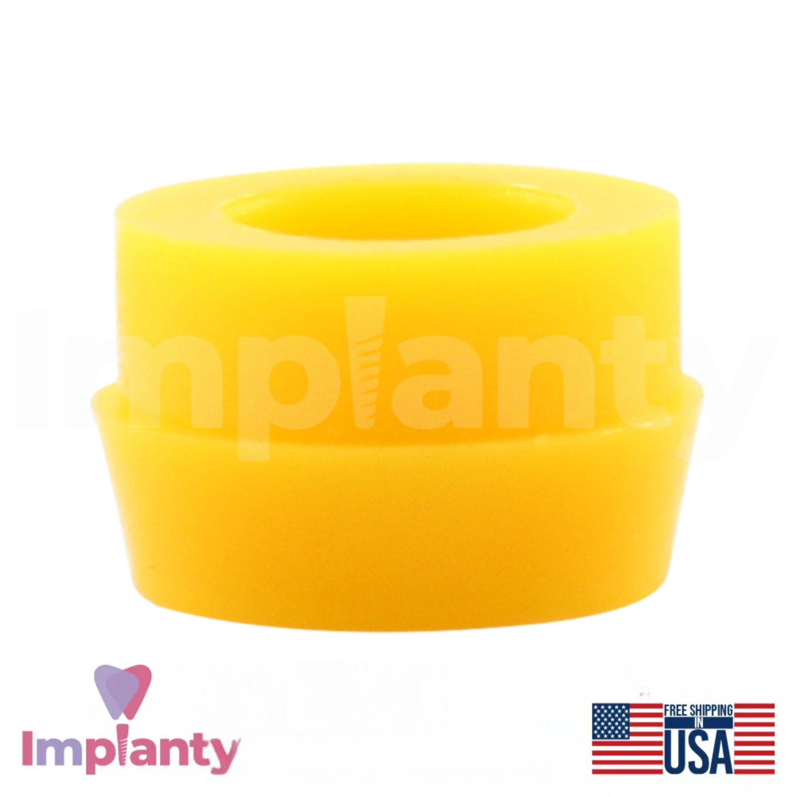 10x Dental Extra Soft Silicone Undersized Yellow Caps For Ball Attachment 500g