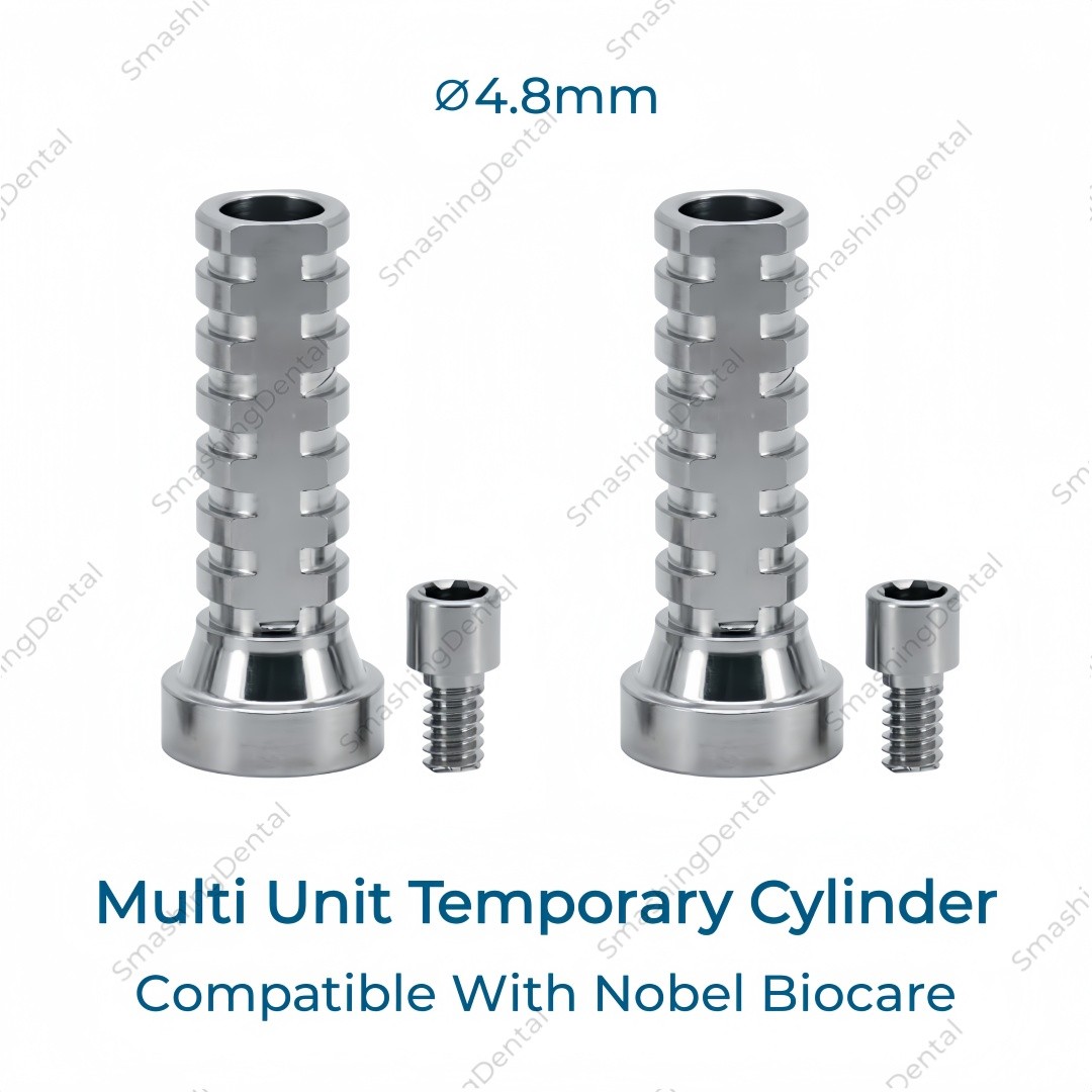 20Pcs Titanium Temporary Cylinder Ti MU Sleeve Multi Unit 4.8mm Abutment Fit NOB