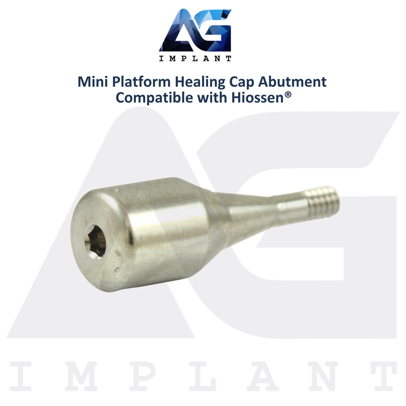 10 Dental Titanium Healing Cap Prosthetic Mini Platform 2.1mm Hiossen Compatible