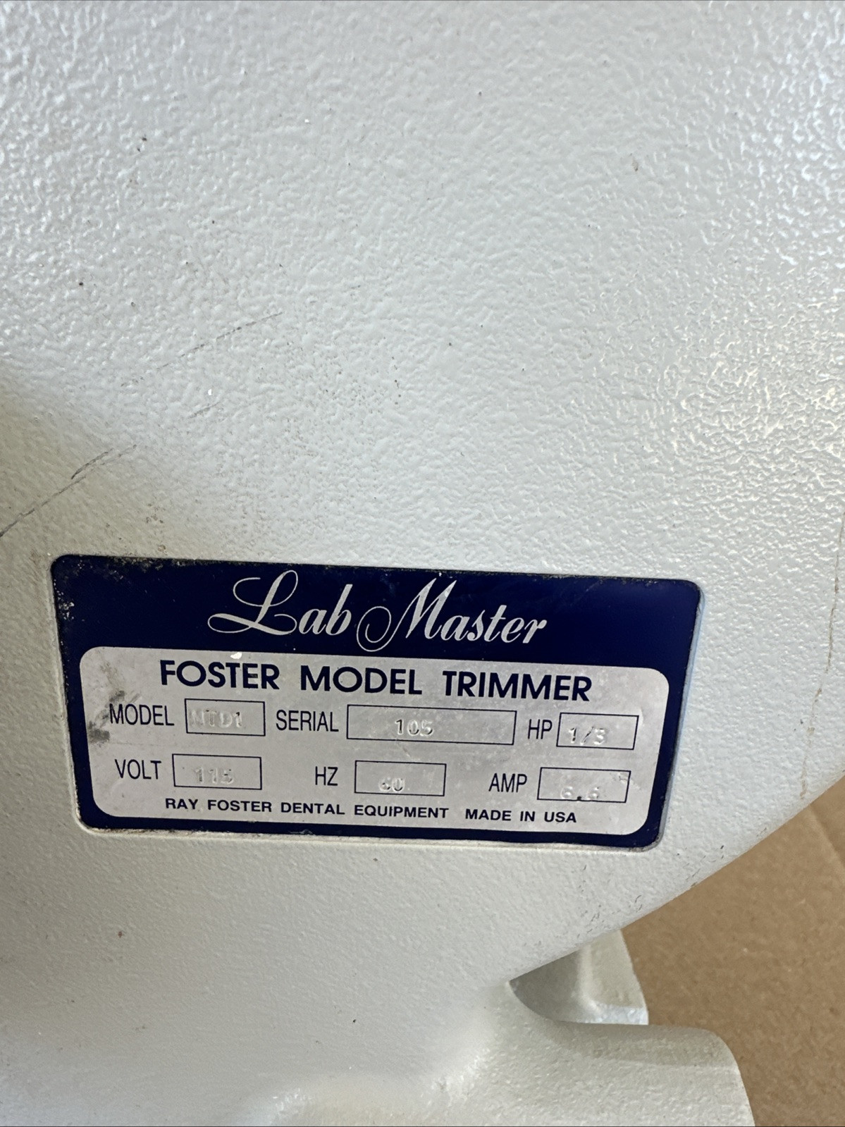 1 Ray Foster MTD1 Model Dental Trimmer Sander