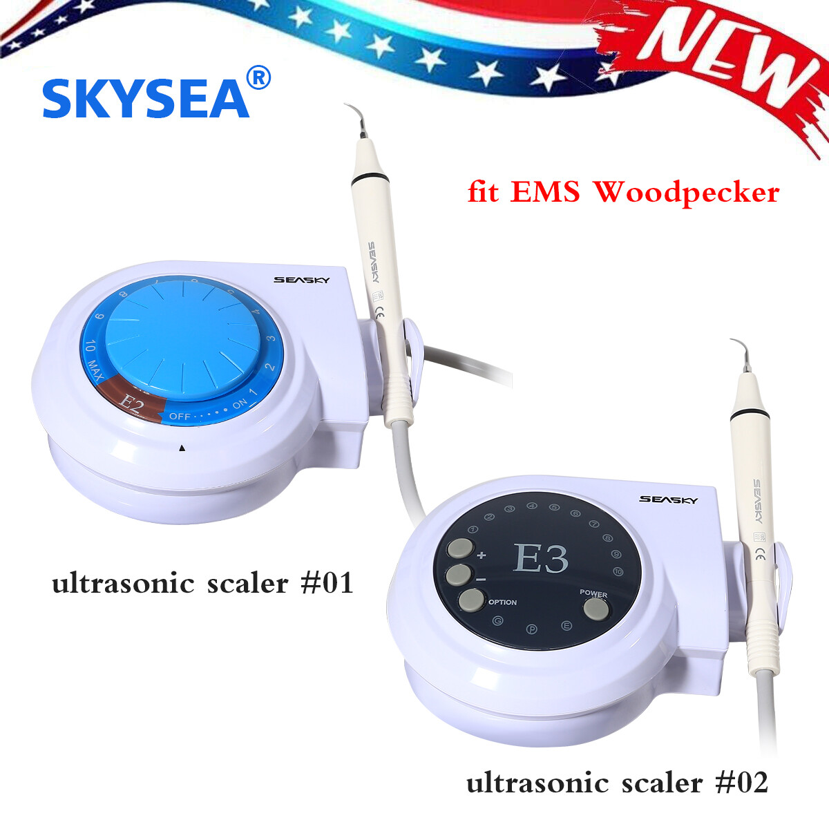 Dental Electric Ultrasonic Piezo Scaler + 5*Tips Handpiece fit EMS Cavitron Tips