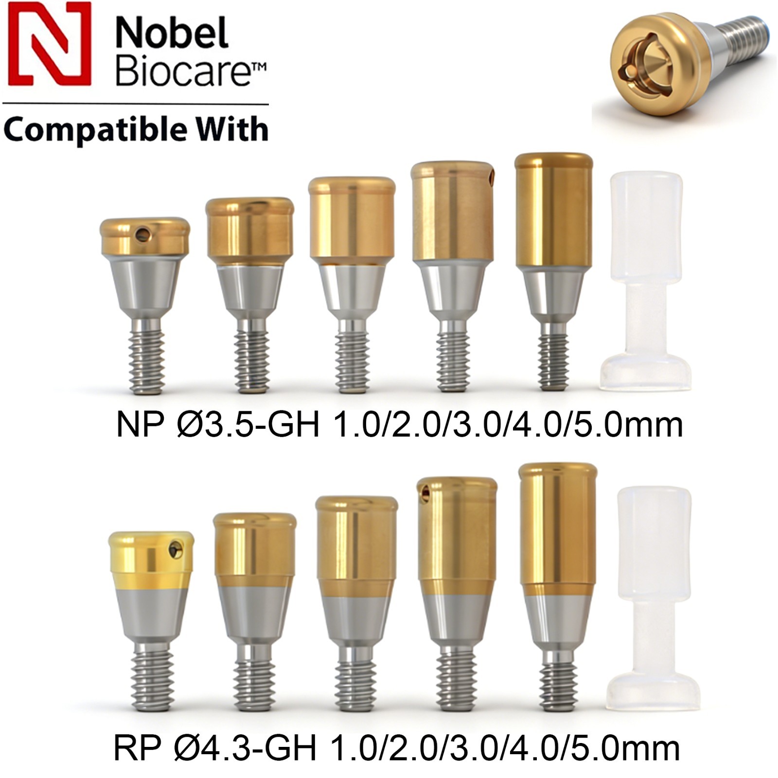 US Dental Locator Tapered Abutment For Hiossen/Zimmer/Nobel Biocare/Mis/Adin
