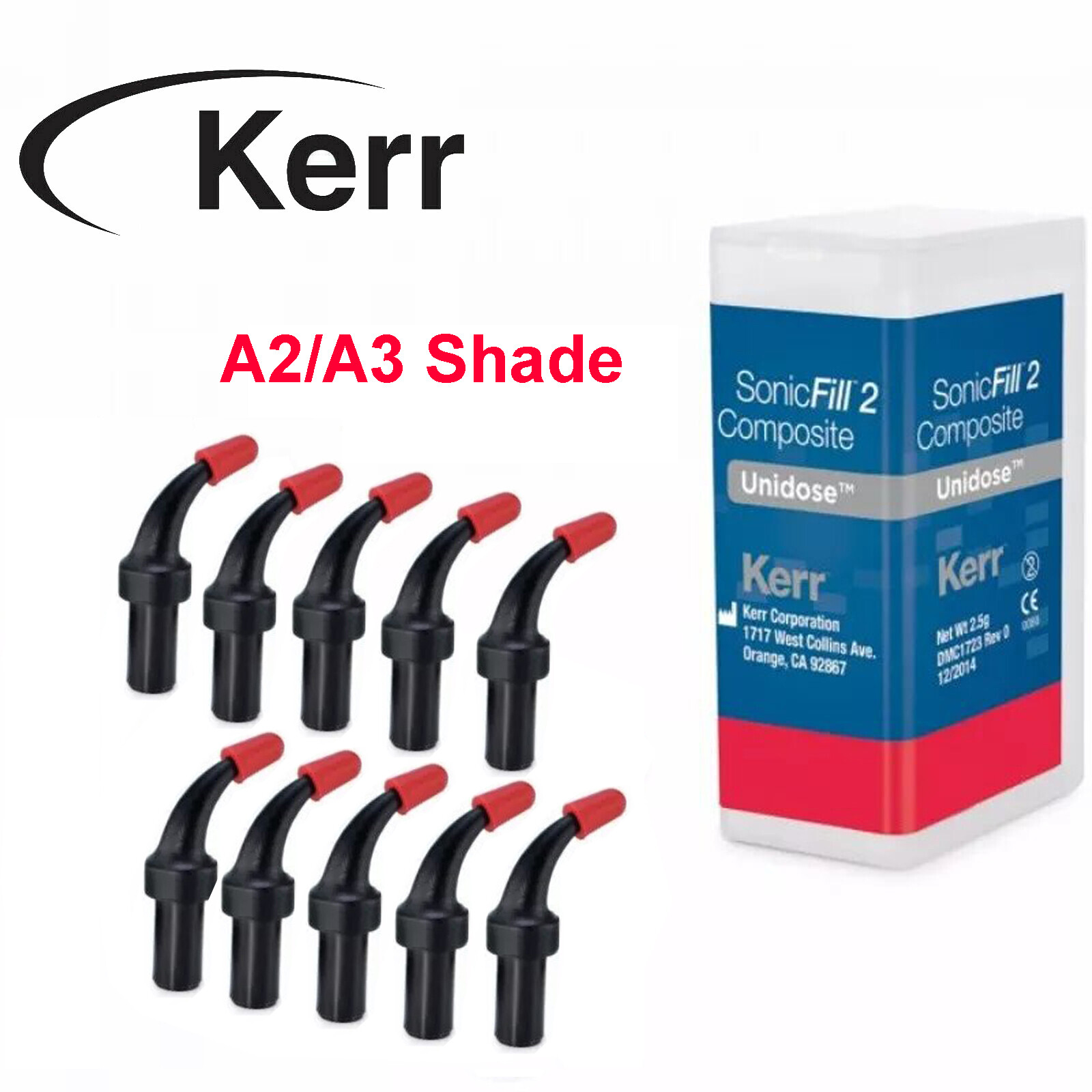 Dental SonicFill 2 bulk fill Composite Material Unidose Refill A2/A3