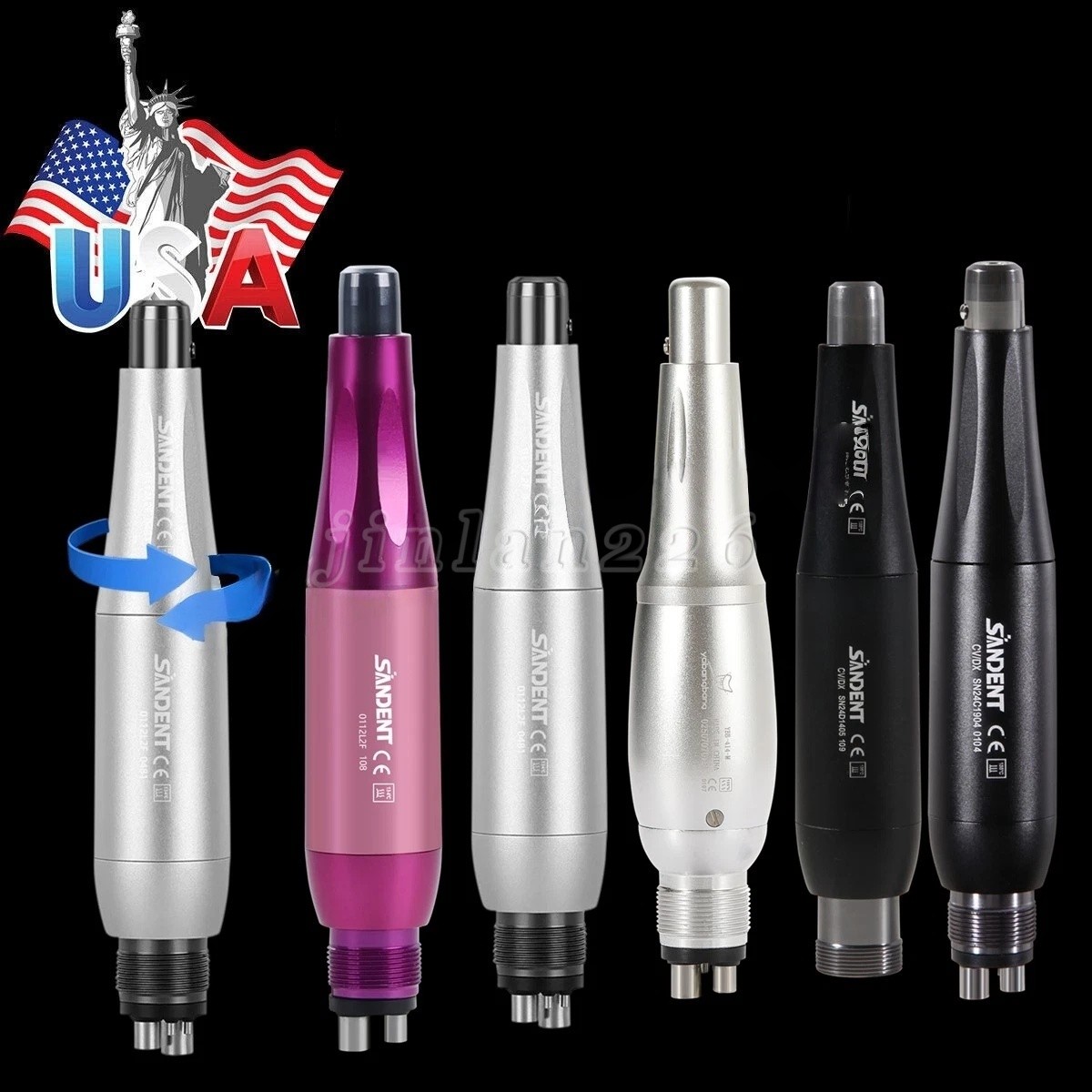 Dental Cordless Hygiene Prophy Handpiece/Prophy Angles 4:1 Air Motor 4H/2Hole
