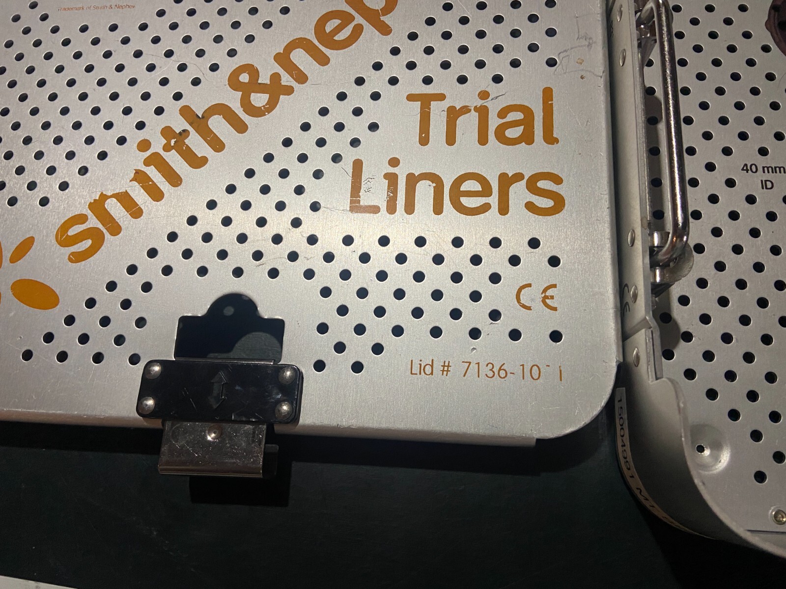 smith&nephew 40mm permanent trial liner tray 7136-0782 – TRAY ONLY