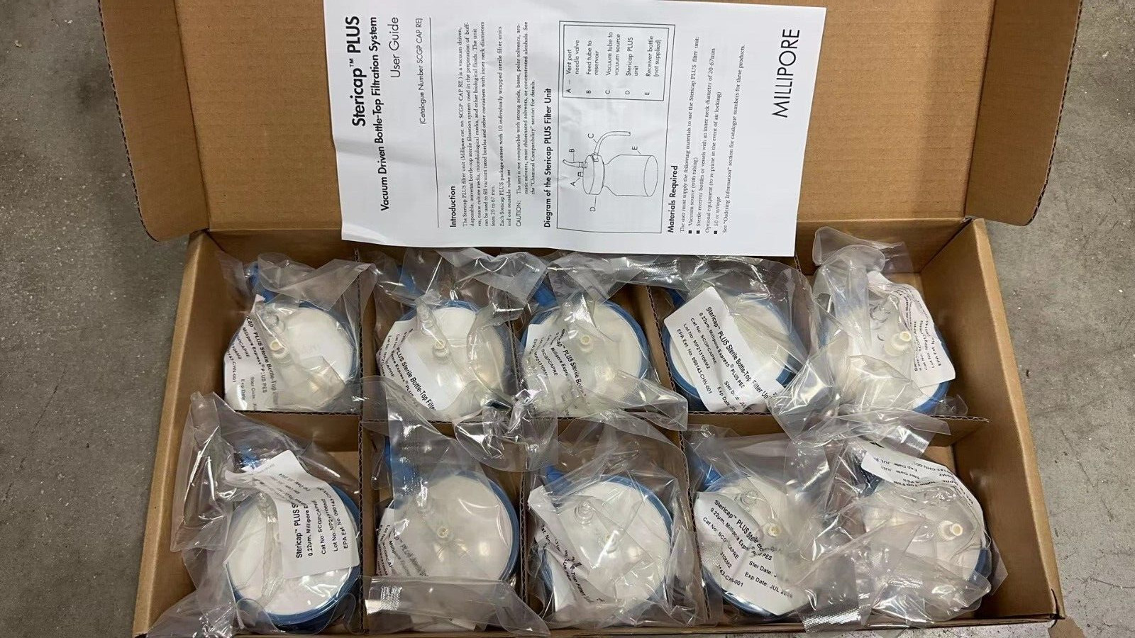 MilliporeSigma SCGPCAPRE SteriCap PLUS 0.22 μm, 10/Pk