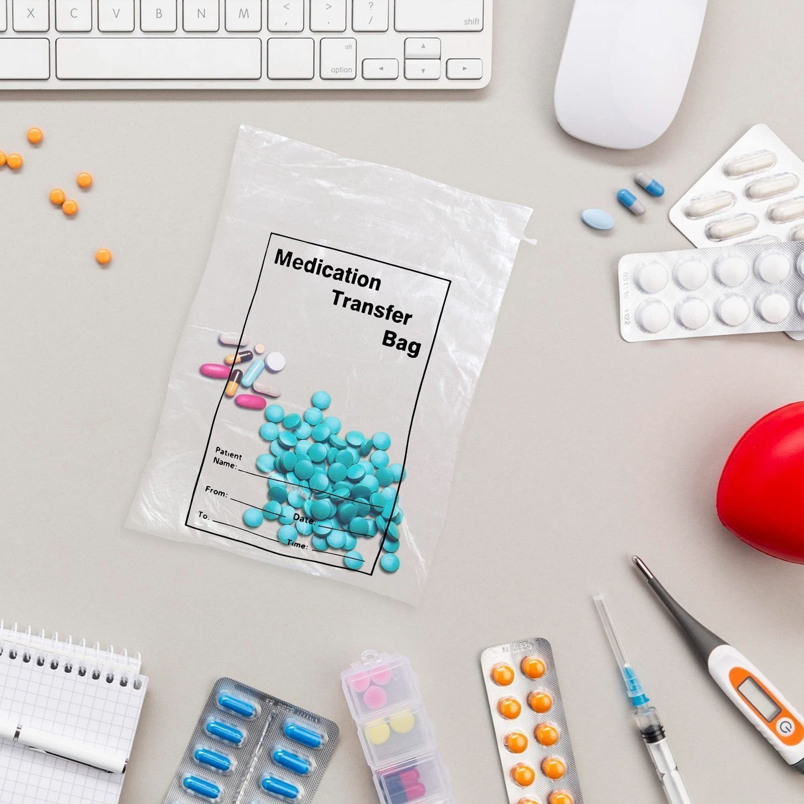 1000 Medication Transfer Bags Clear 8 x 10 Low Density
