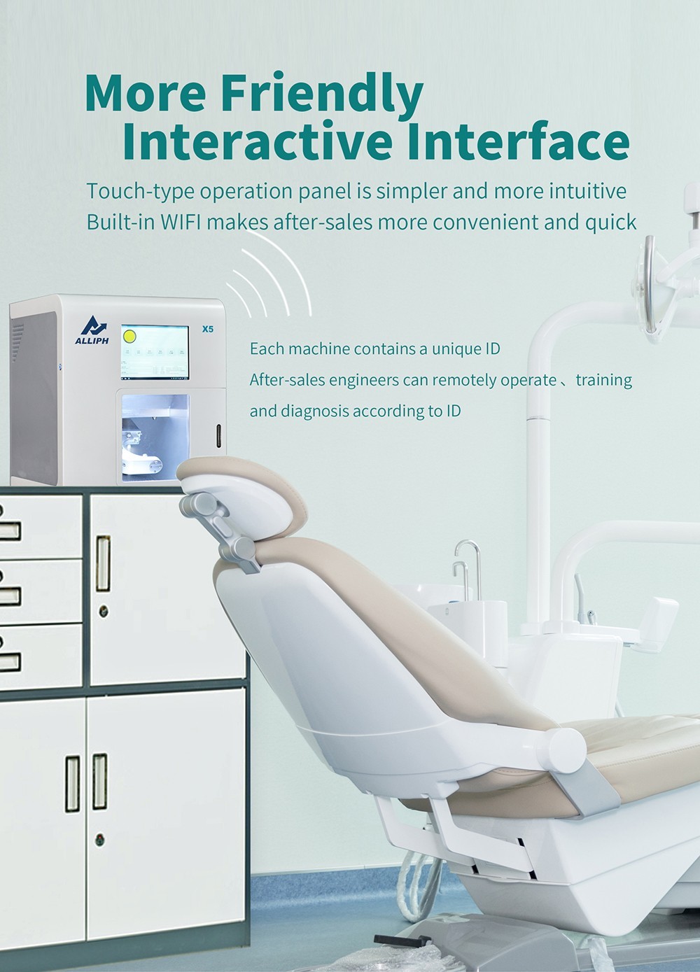 Dental Lab Equipment Dental Cad Cam 5 Axis Dental Milling Machine Dry Zirconia