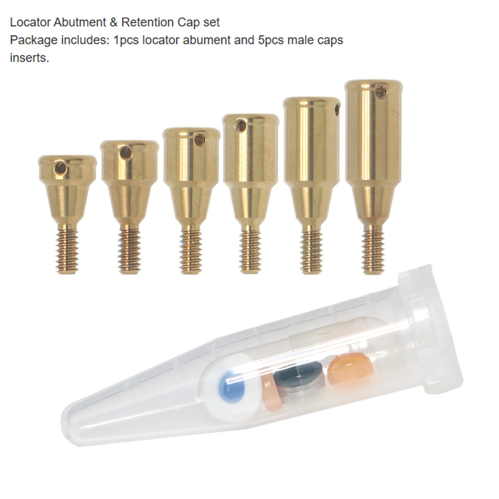 Dental Locator TiBase Abutment 1-6.0mm GH Compatible with Neodent GM Platform