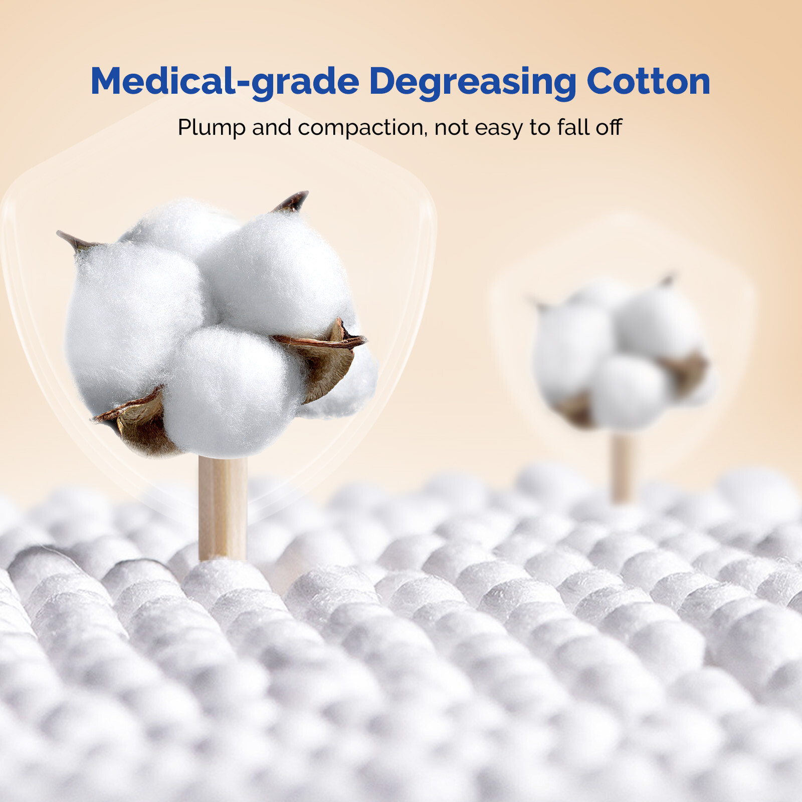 JMU Cotton Swabs 3″Cotton Tipped Q Tip Applicators Wooden Handle Medical
