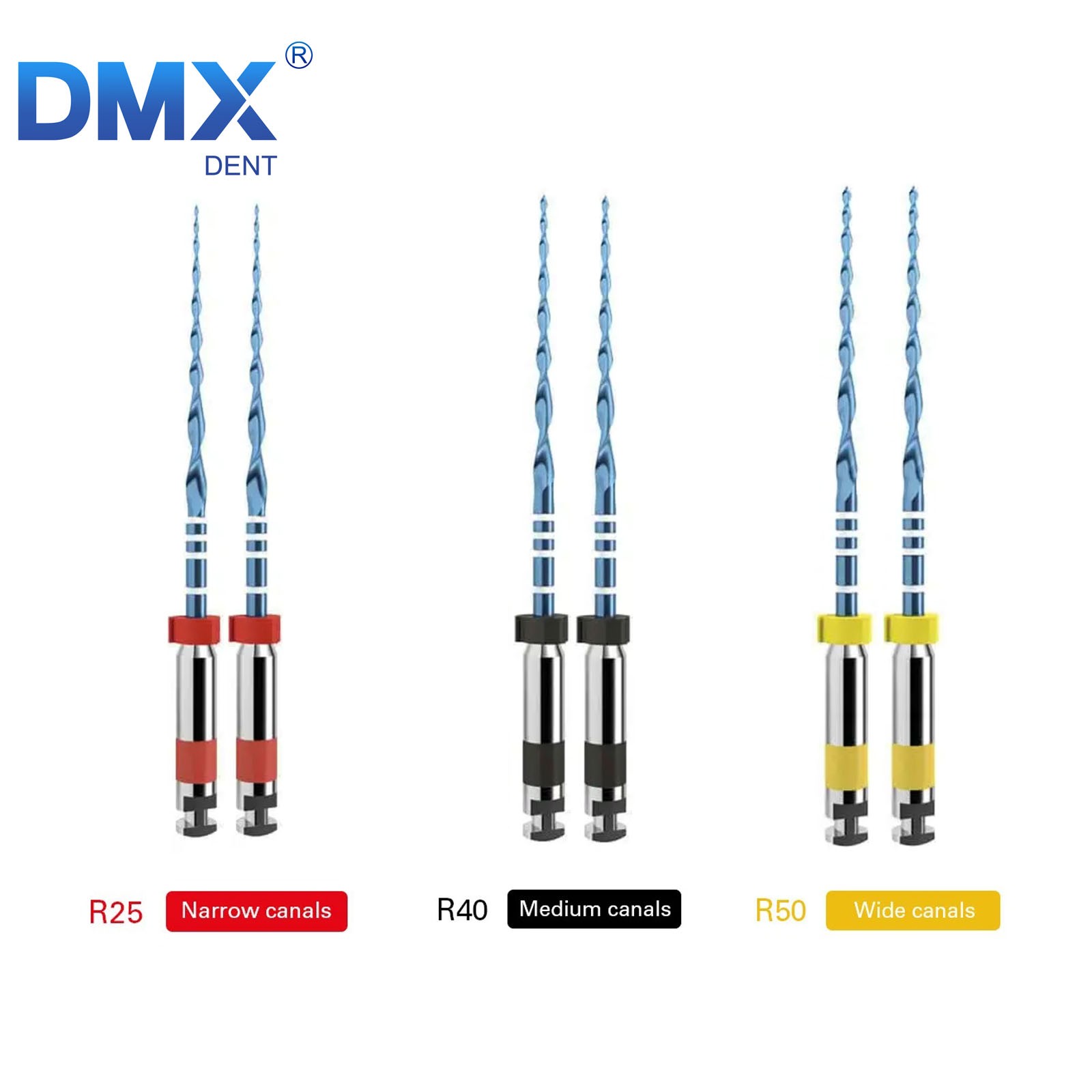 DMXDENT RECIPROC Blue Dental Endo NiTi File 6pcs/set R25/R40/R50 in 21, 25, 31mm