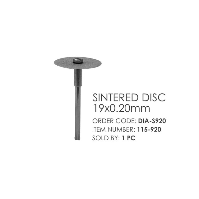 Dental Lab Sintered Diamond Disc – 19 x .20 mm – Red Dot