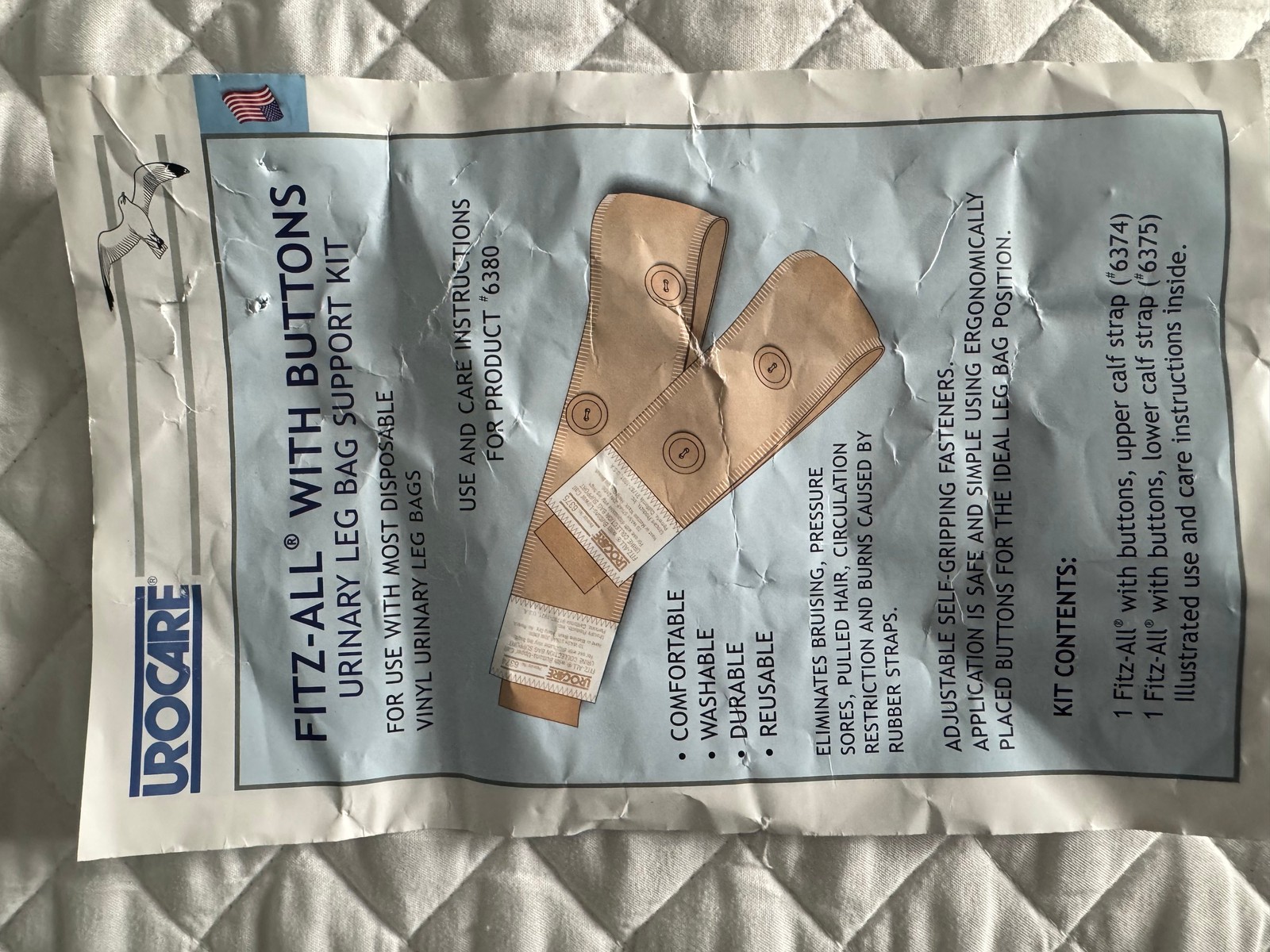 Urocare Urinary Drainage Bag Kit with Leg Straps