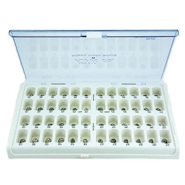 KTR 48 Crowns Set With Tray – Assorted size pedo primary molar Nichro stainless