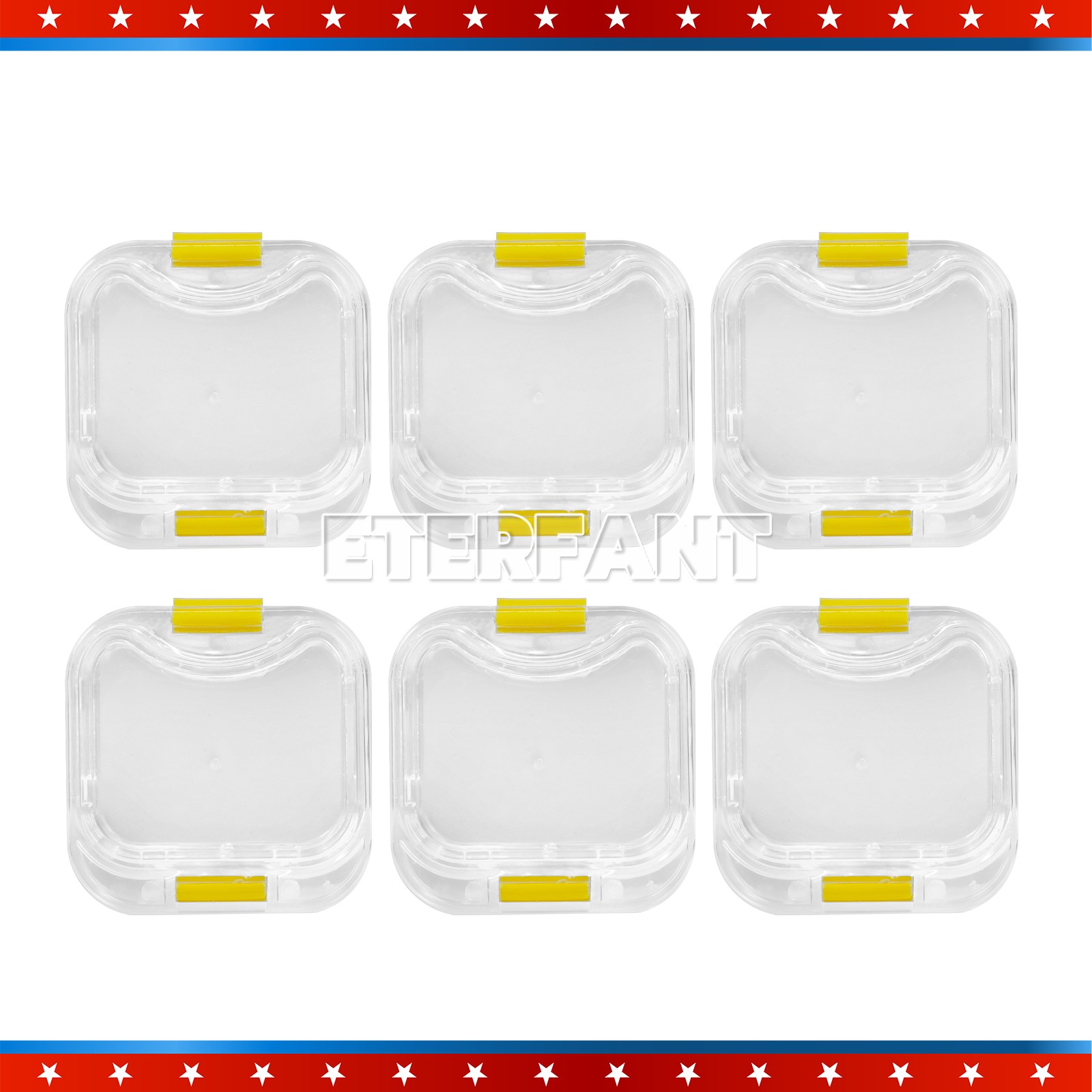 100pcs Dental Tooth Box with Membrane Inserts for Dental Crowns & Bridge Storage