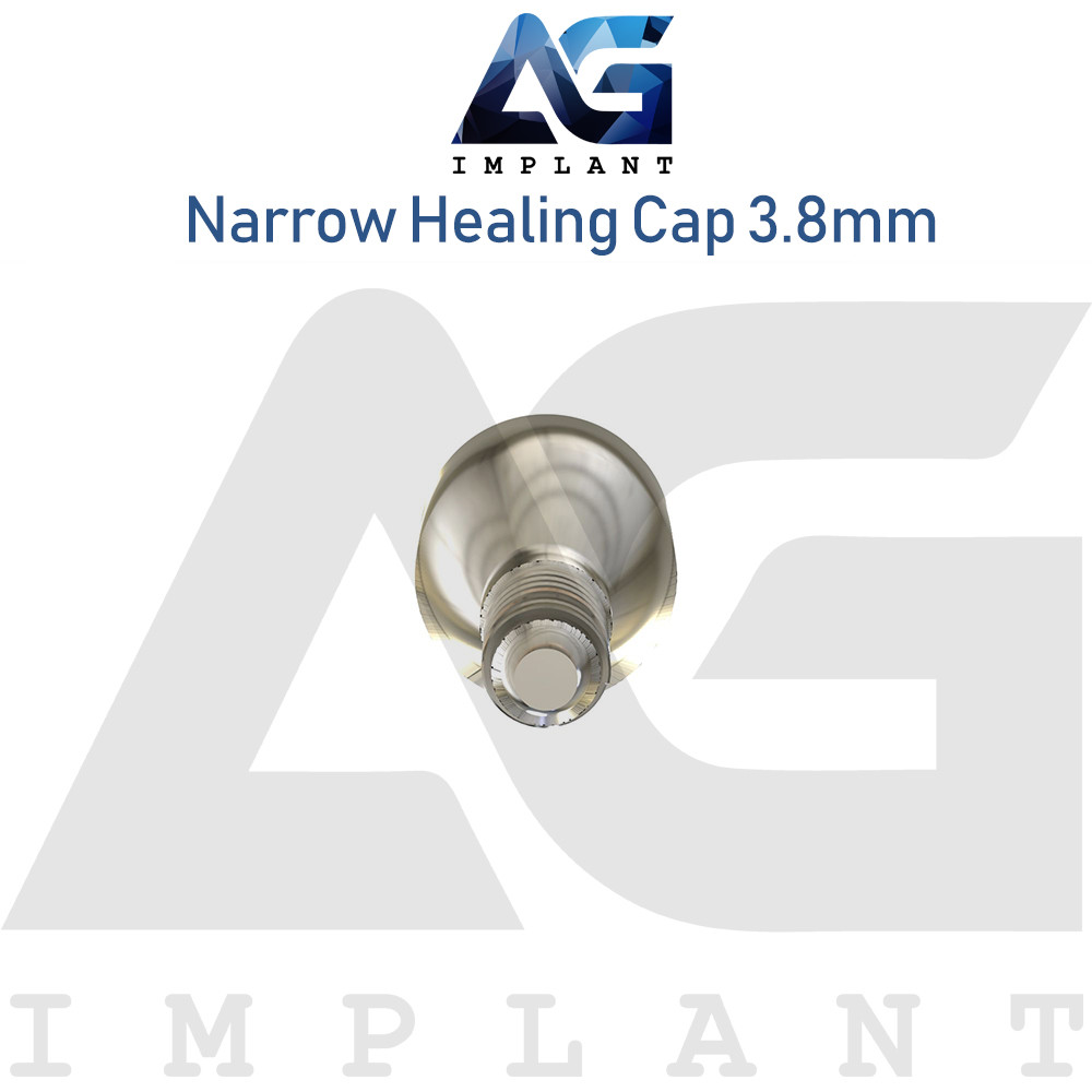 x10 Narrow Healing Cap Abutment System 3.8mm Titanium For Dental Hexagon 2.42mm