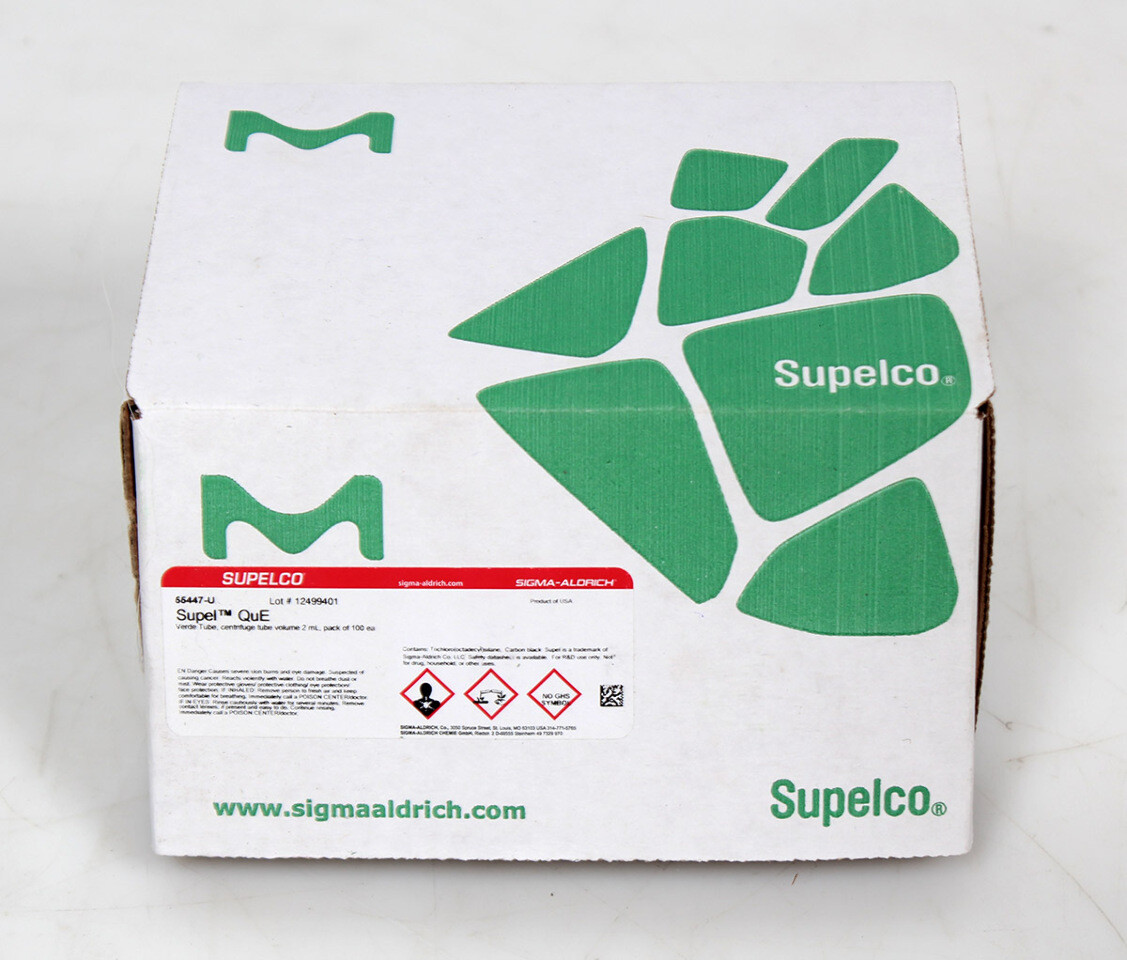 Supelco 55447-U SPE Supel QuE Verde Tube 2 ml Dispersive Pack of 100 Tubes – NEW