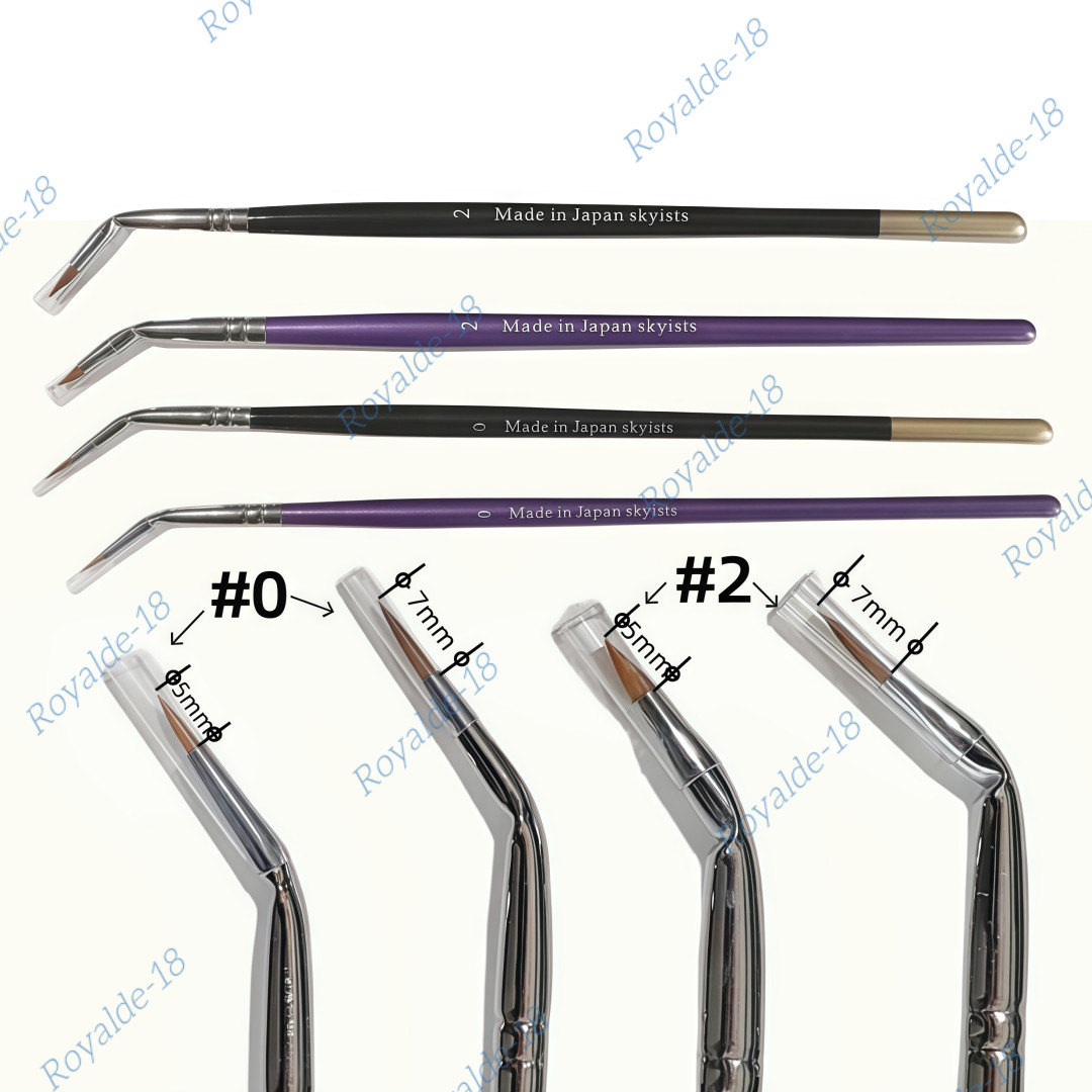 Dental Curved Brush Pens Skyist Nylon Hair Denture Dentine Ceramco Metal Powder