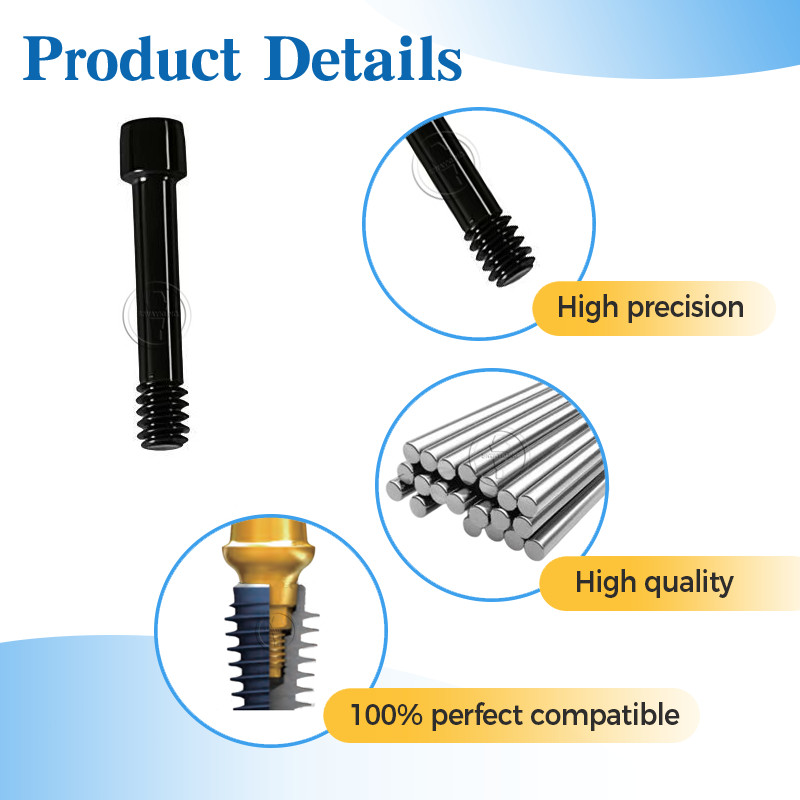 20 pcs Angled screw for Mu Angled abutment fit to Osstem platform Mini Regular