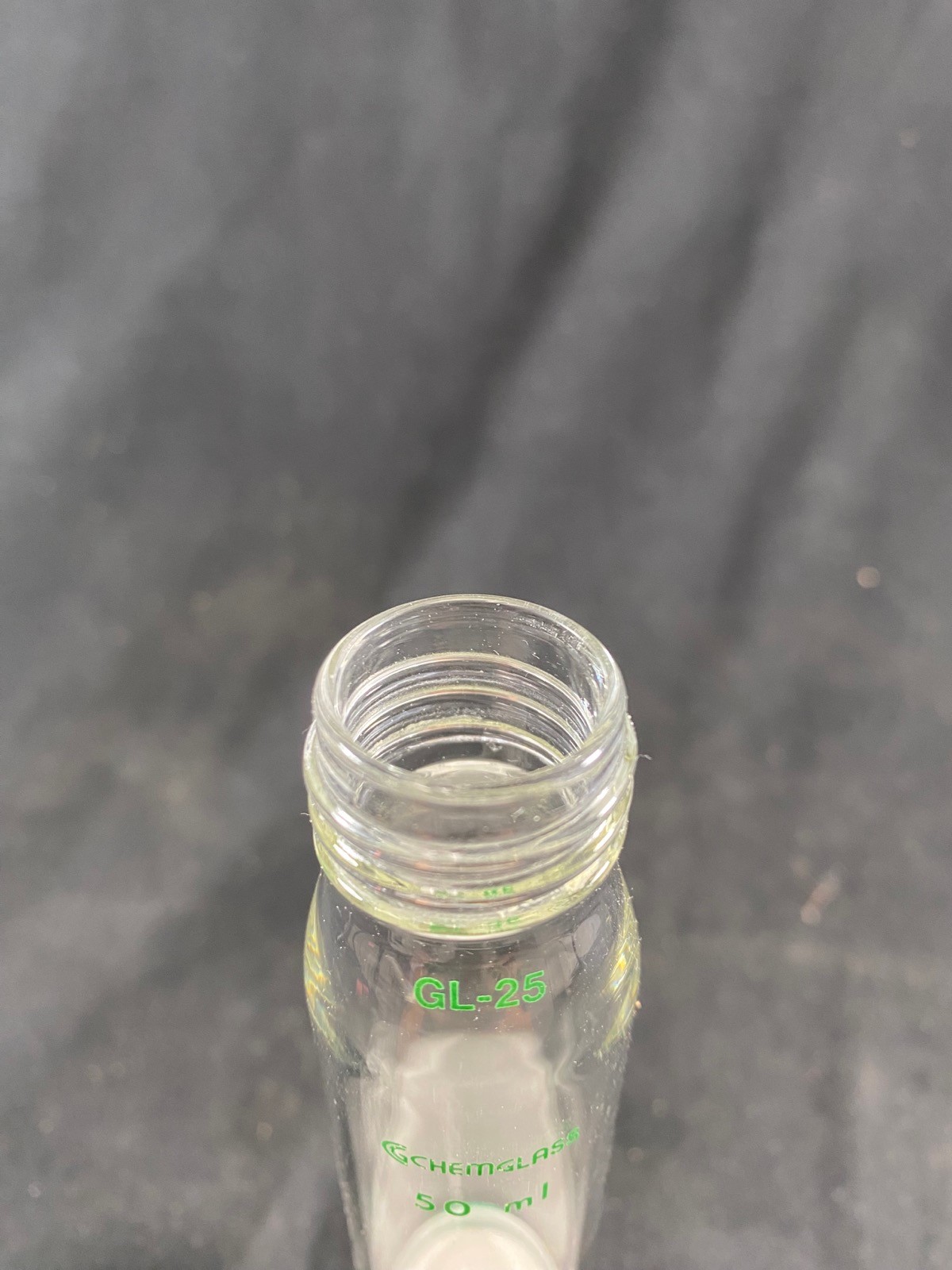 CHEMGLASS Glass 50mL GL-25 Coarse Frit Solid Phase Peptide Synthesis Vessel