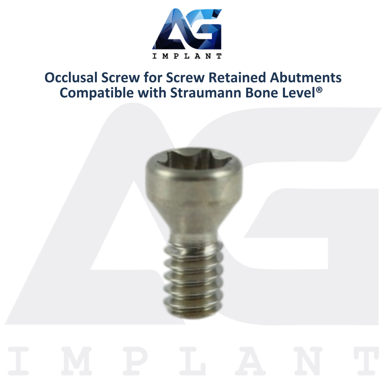 5 Titanium Screw Retained Prosthetics Straumann B0ne Level® Compatible 3.7mm