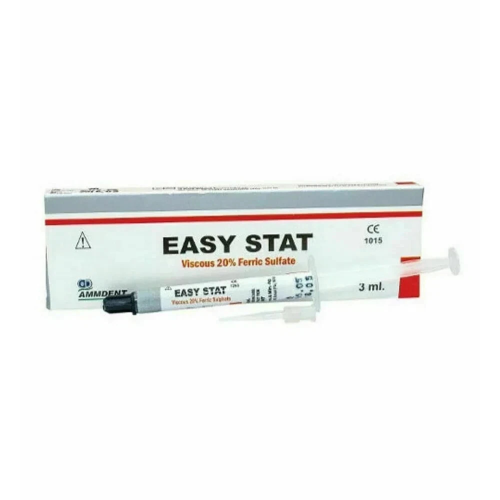 Ammdent Easy Stat Hemostat Viscous 20% Ferric Sulfate Hemostatic Gel Tube of 3mL