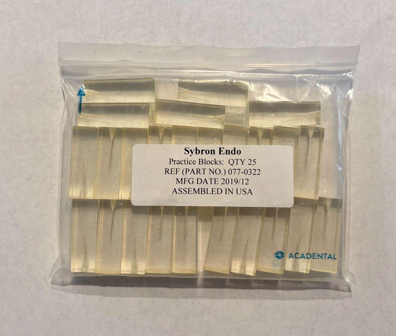 Sybron Endo Root Canal Practice Blocks 25Pack Endodontics O77-0322