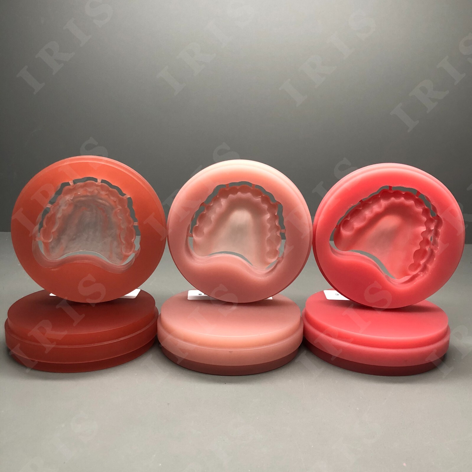 5pcs Dental Pink PMMA Disc with Bloodshot CAD/CAM Monochromatic PMMA Disc 98mm