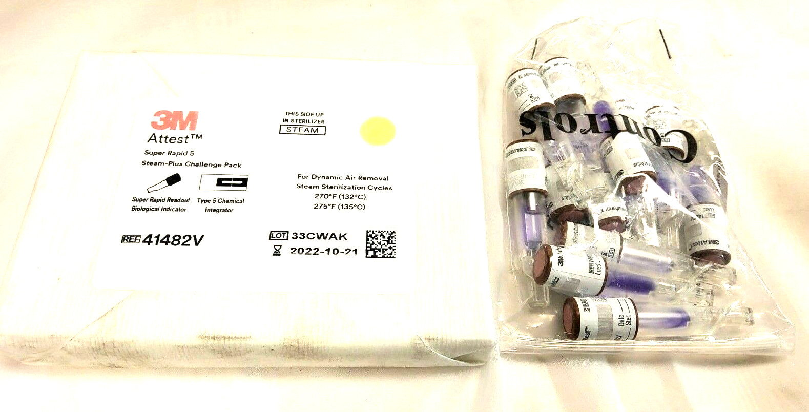 New 3M ATTEST super rapid 5 steam plus challenge pack 41482V 2022 Box of 24