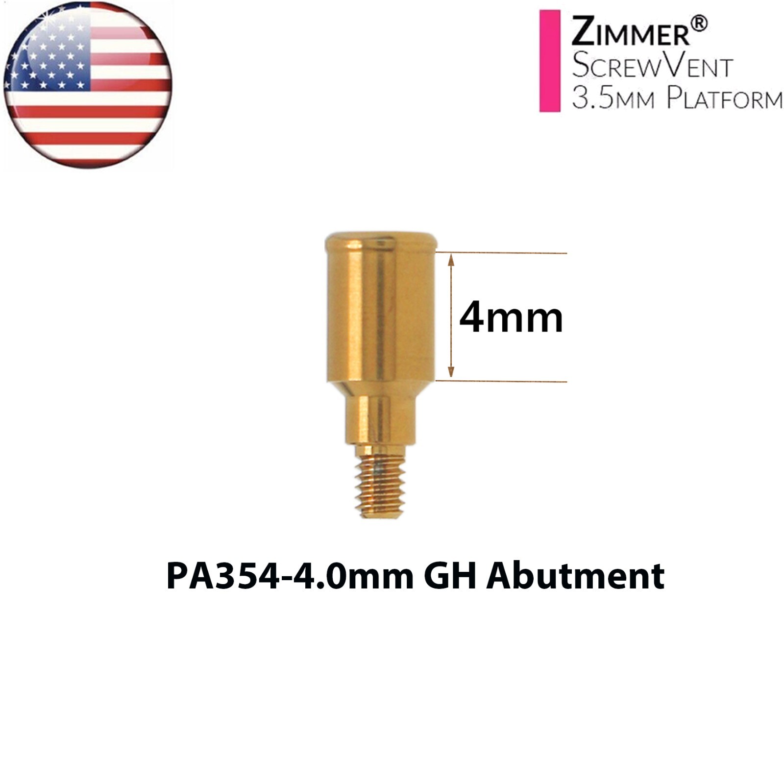 US For Zimmer TSV 3.5/4.5mm Dental Locator Abutment 1-5.0mm Male Cap Insert Tool