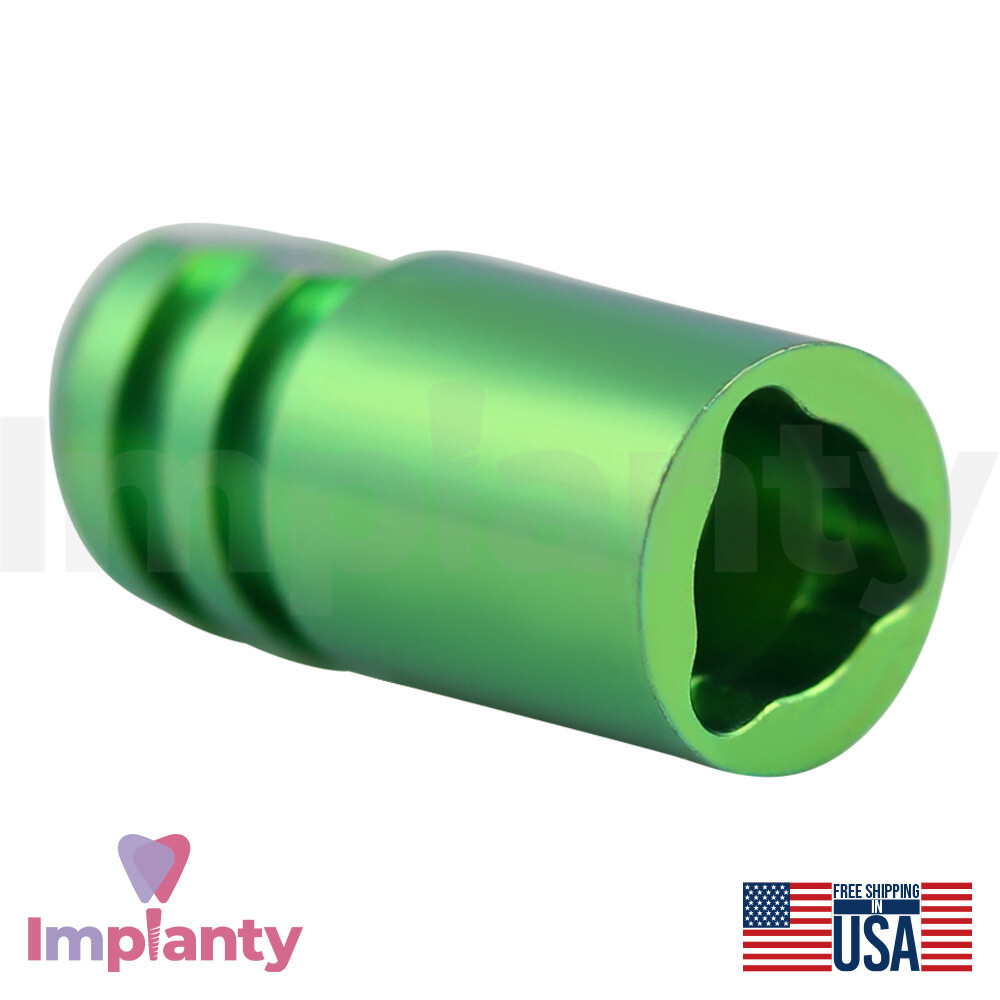 10x Dental Titanium Fixture Analog 6.0mm Green Compatible Nobel Replace Select
