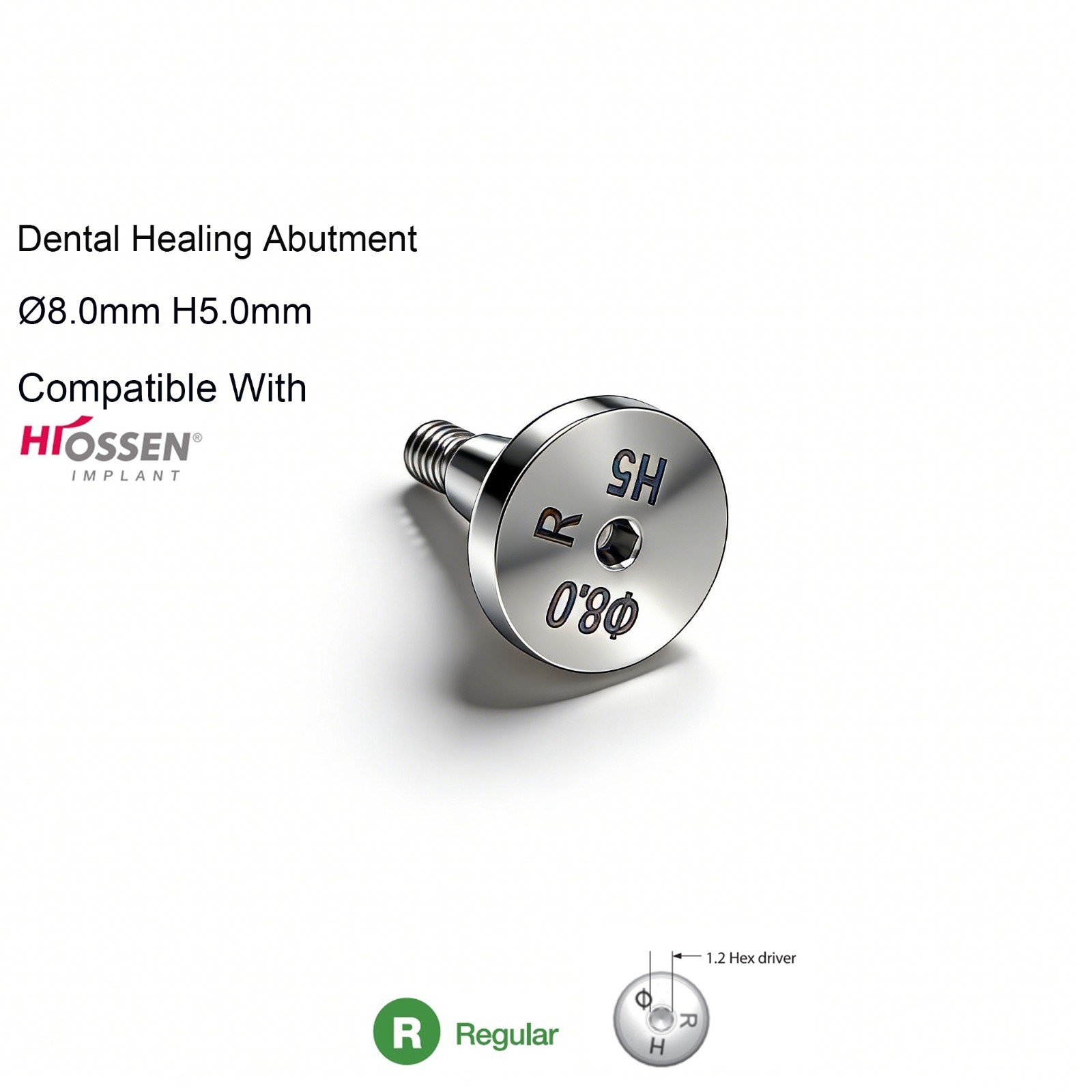 US Dental Healing Abutment Cap Mini Regular Platform Fits Ostem Hiossen Implant