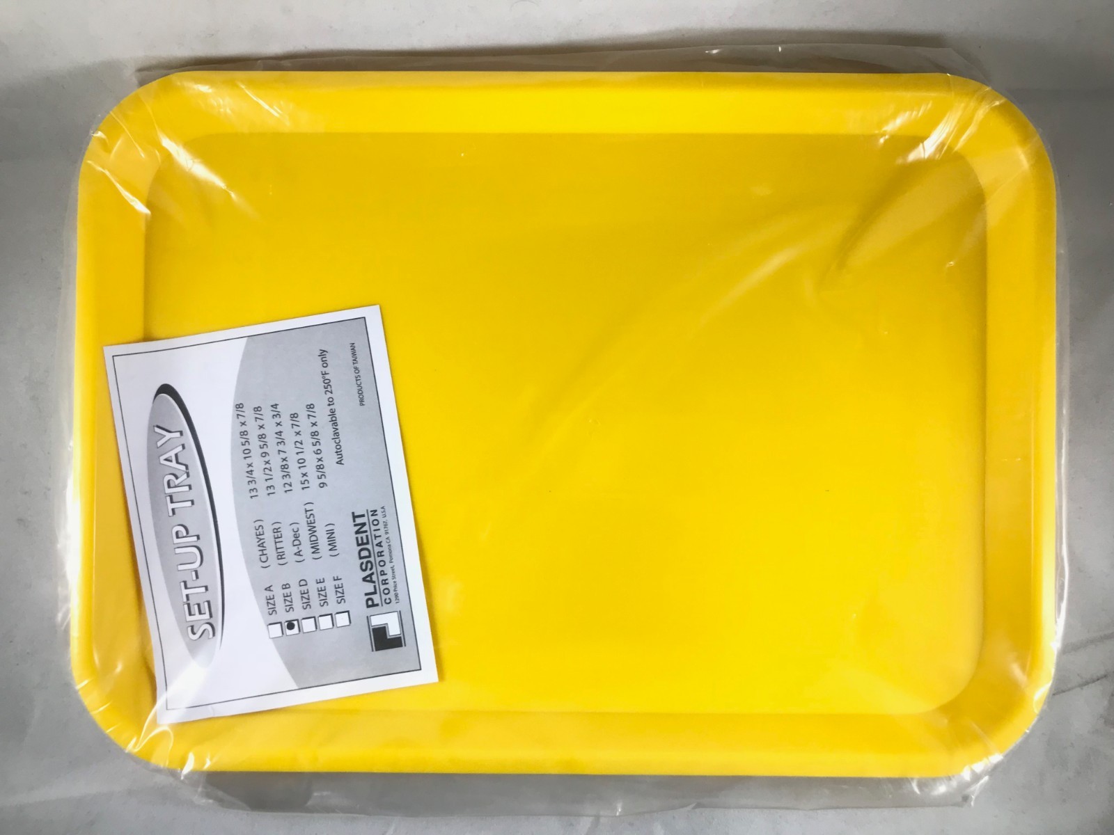 PLASDENT Dental Instrument Size B Flat Setup Trays –