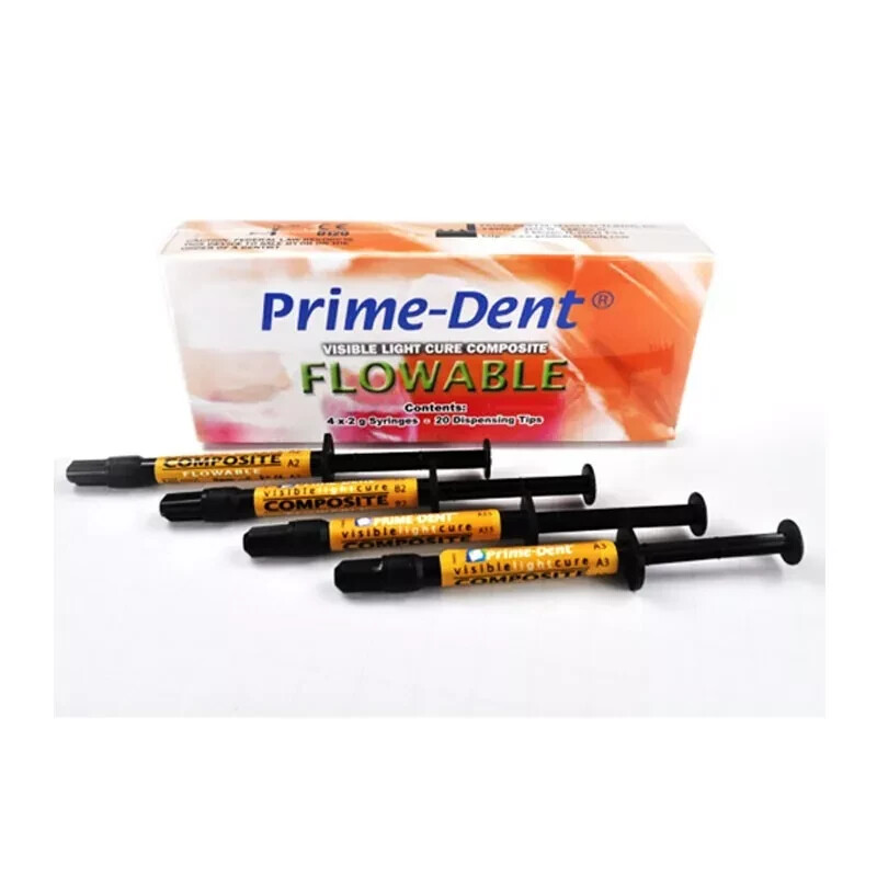 4 x PRIMEDENT Visible Light Cure Flowable Composite 2gm SHADES A2 A3 A3.5 B2