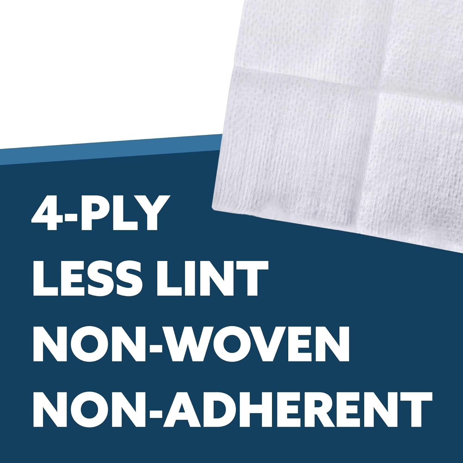 Non-Woven Gauze Sponges, Gauze Pads, Non Sterile, 2″ X 2″ 4-Ply, 600/Case