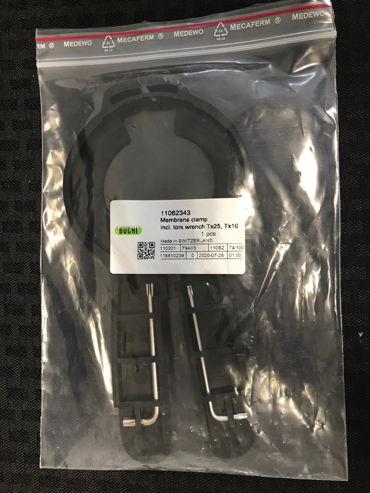 BUCHI Plastic Membrane Clamp With Torx Wrench Tx25 Tx10 11062343