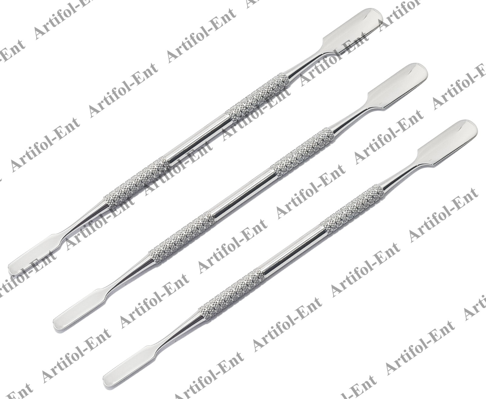 Cement Spatulas Double Ended 18 cm, Dental Stainless Steel Lab Mixing 3 Pcs