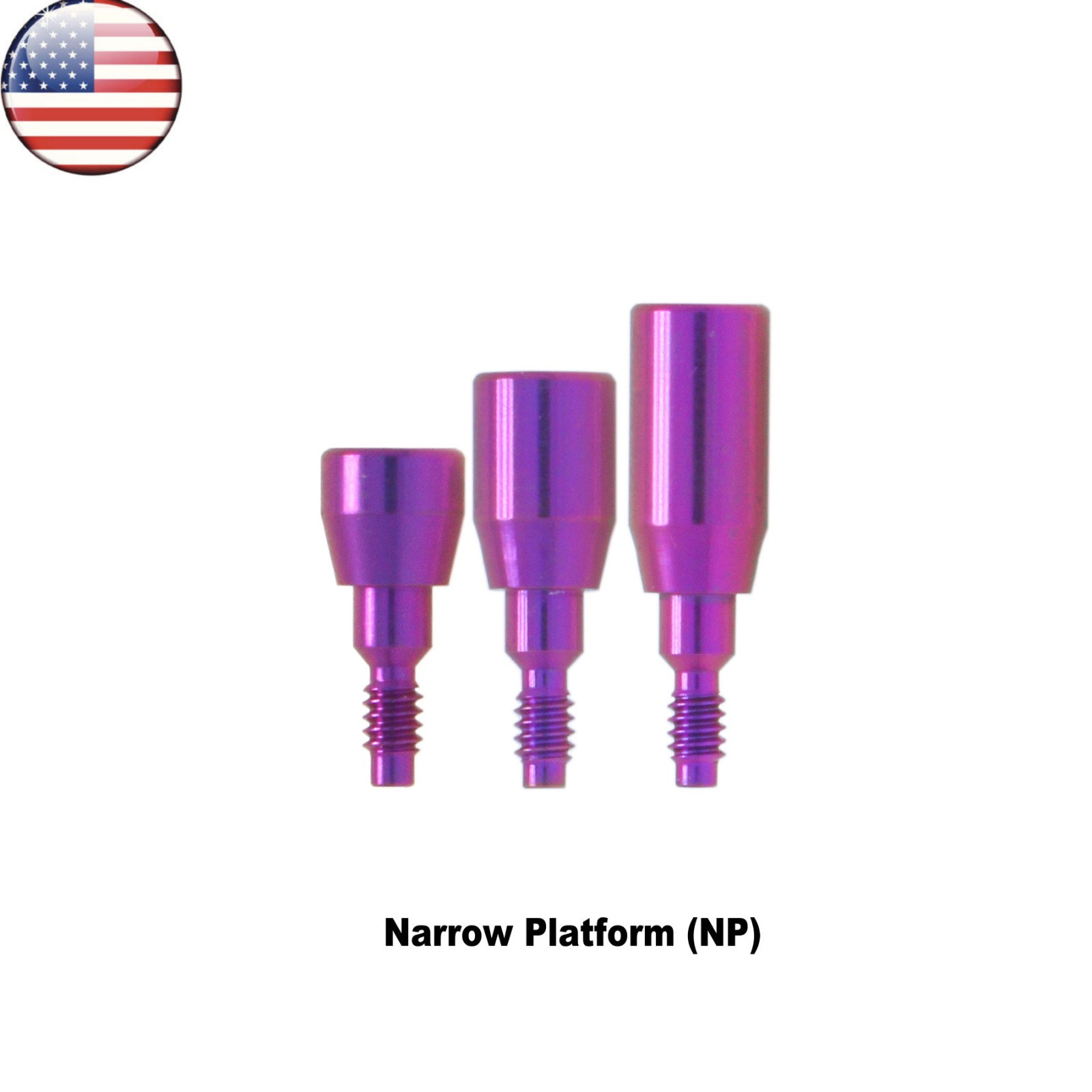 US Dental Titanium Healing Abutment Nobel Biocare Active TiUltra Parallel CC NP