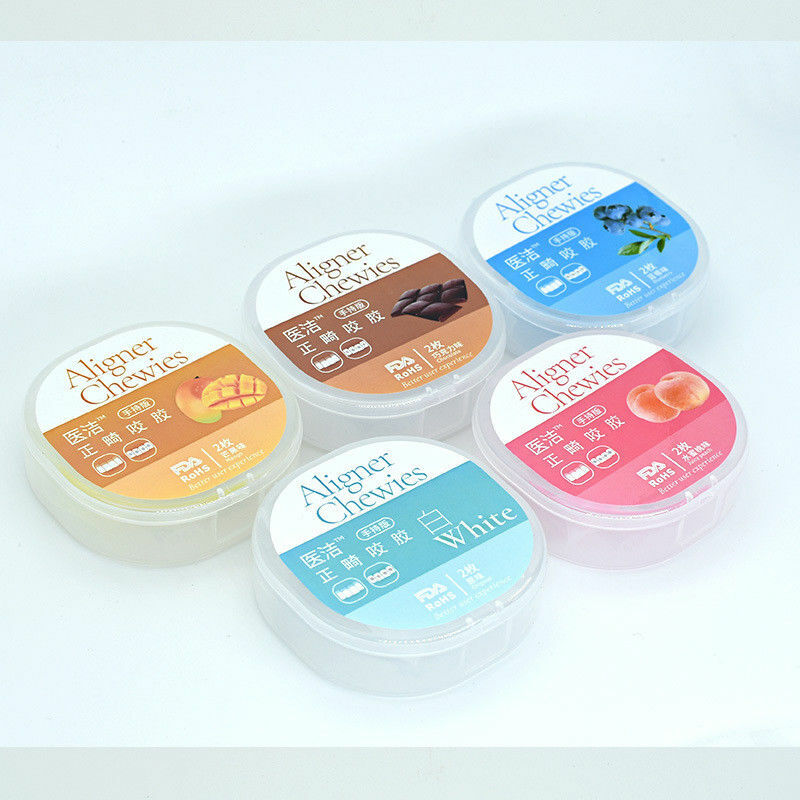 Aligner Tray Seaters Dental Aligner Chewies 5-Color 3-Flavor 2pc/Box