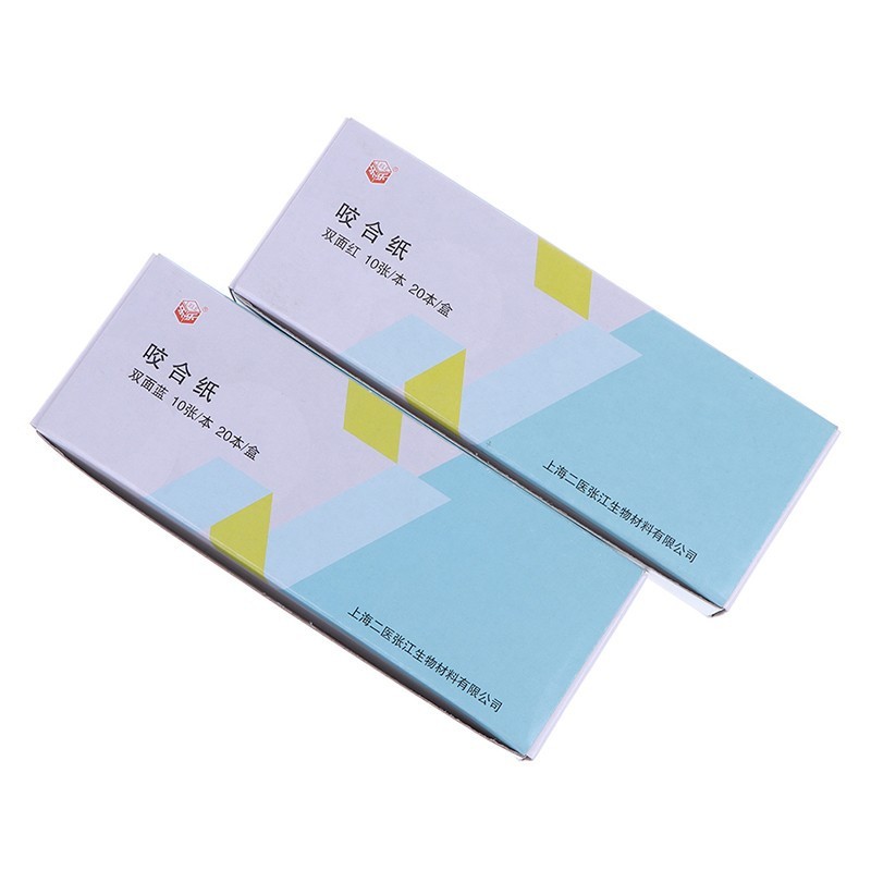 Dental Articulating Paper Horseshoe/Rectangle Double-Side Blue Red For Denture