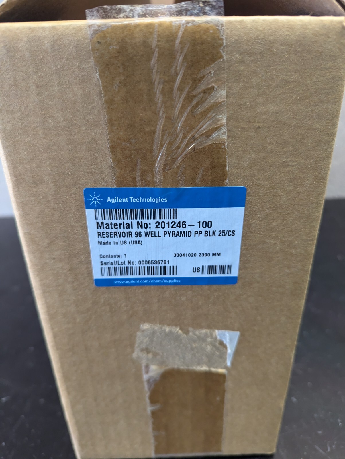 Agilent 201246-100 Reservoir 96 Well Plates Pyramid PP Black 25/Box
