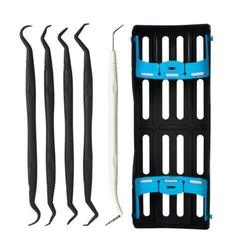 Dental Implant Cleaning Kit Carbon Fibre Scaling Periodental Abutment 5 Pcs/Set