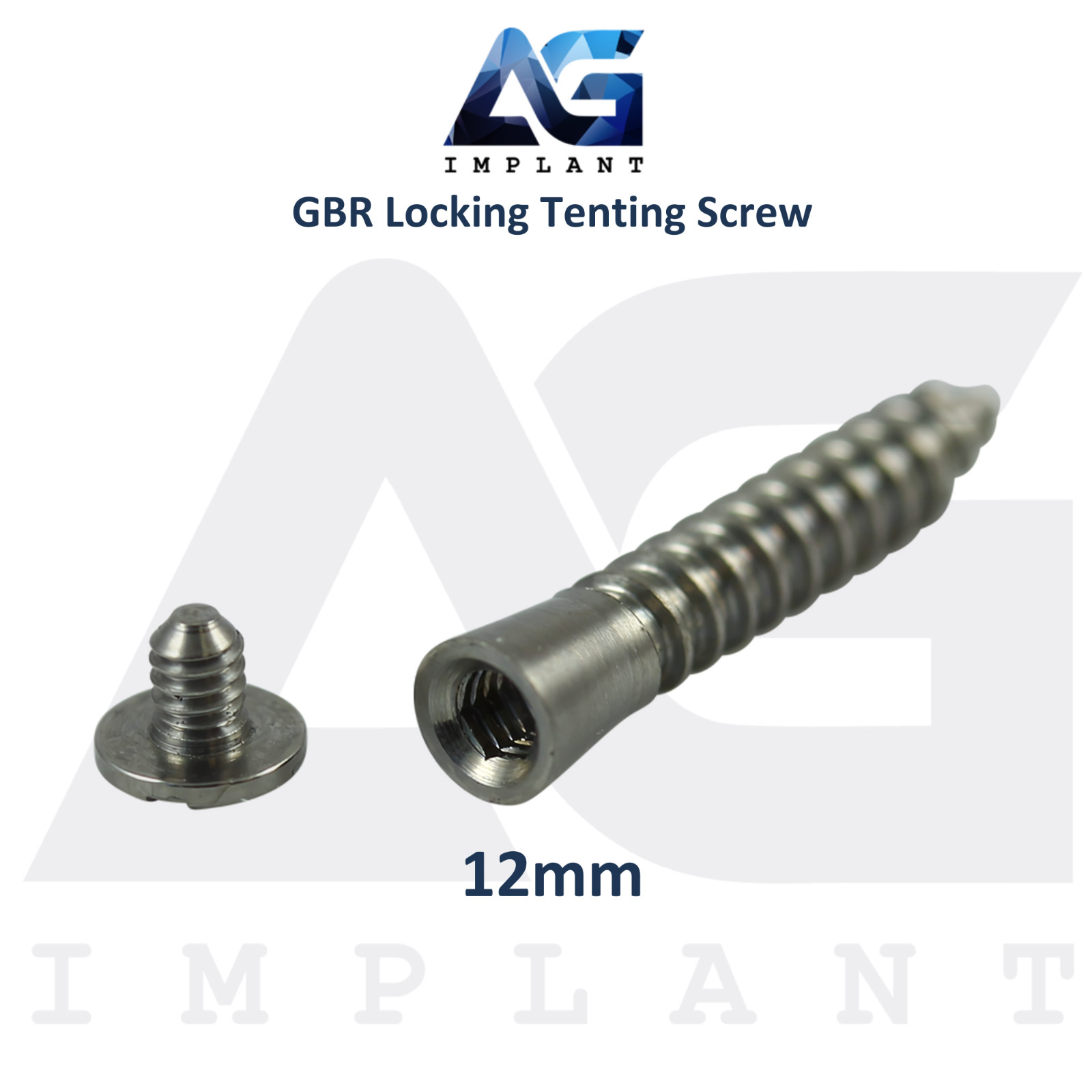10 Dental Locking Tenting Screw Ø2.5mm GBR Membrane Titanium Fixation Sterile