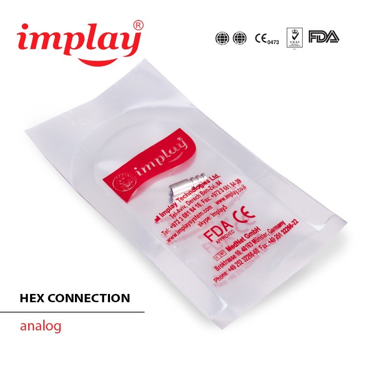 Dental Implant Analog | Hex Connection Ø3.8 Narrow, Ø4.5 Standard, Ø5 Wide H15mm